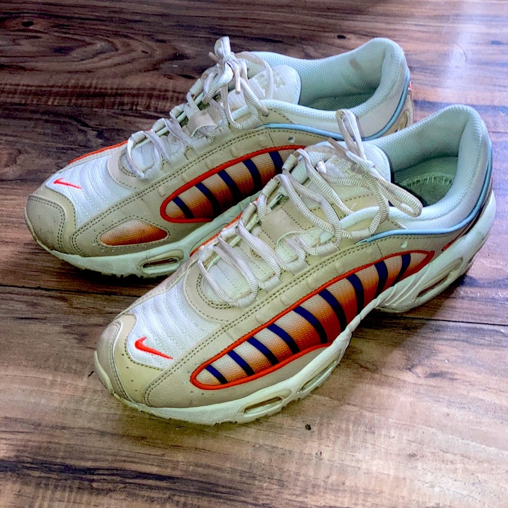 Nike Cream and Orange Sneakers